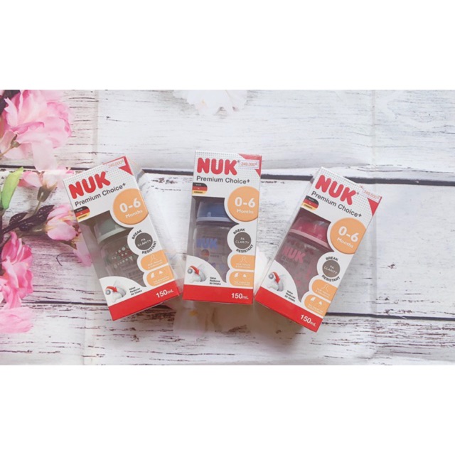 Bình sữa NUK Premium Choice+ nhựa PA 150ml núm ti S1 - M