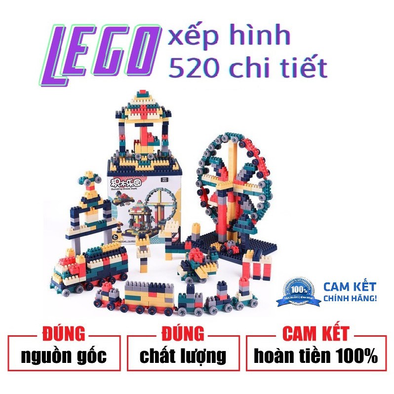 ĐỒ CHƠI XẾP HÌNH LEGO 520 CHI TIẾT BUILDING BLOCK PARK