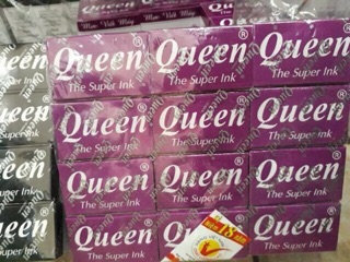 Mực viết máy Queen màu tím, xanh