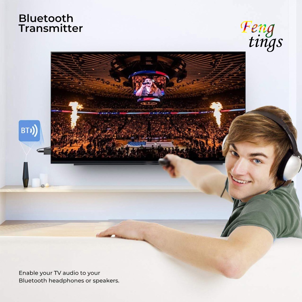 Usb Thu Phát Tín Hiệu Bluetooth 5.0 3.5mm Aux Cho Pc Tv