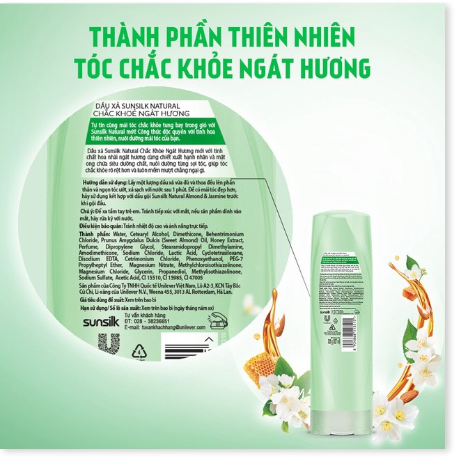 [Mã chiết khấu giảm giá sỉ mỹ phẩm chính hãng] Dầu xả Sunsilk thiên nhiên 320gr