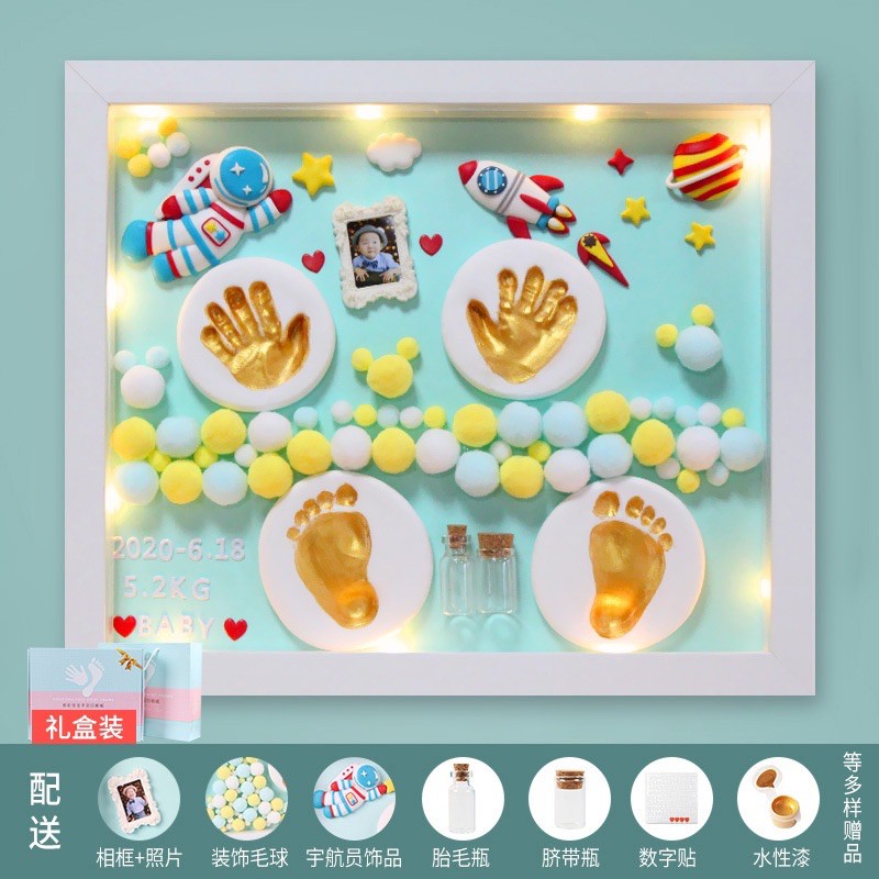 Bộ in dấu tay chân cho bé lưu giữ kỉ niệm quà tặng thôi nôi cho bé