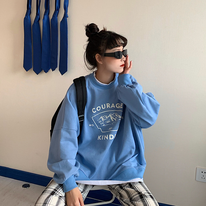 Áo Sweater Dáng Rộng In Họa Tiết Phong Cách Hàn Quốc Cho Nữ | BigBuy360 - bigbuy360.vn