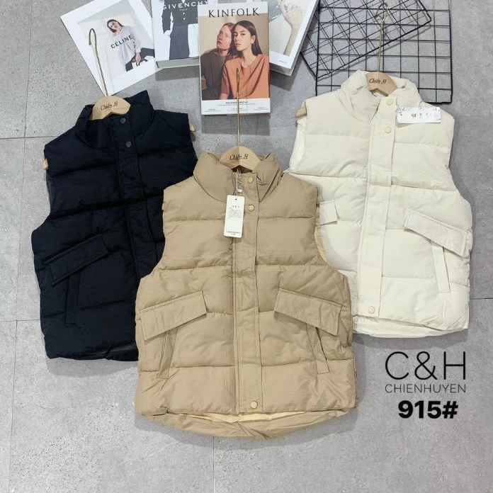 Áo gile phao túi chéo hàng QCL1