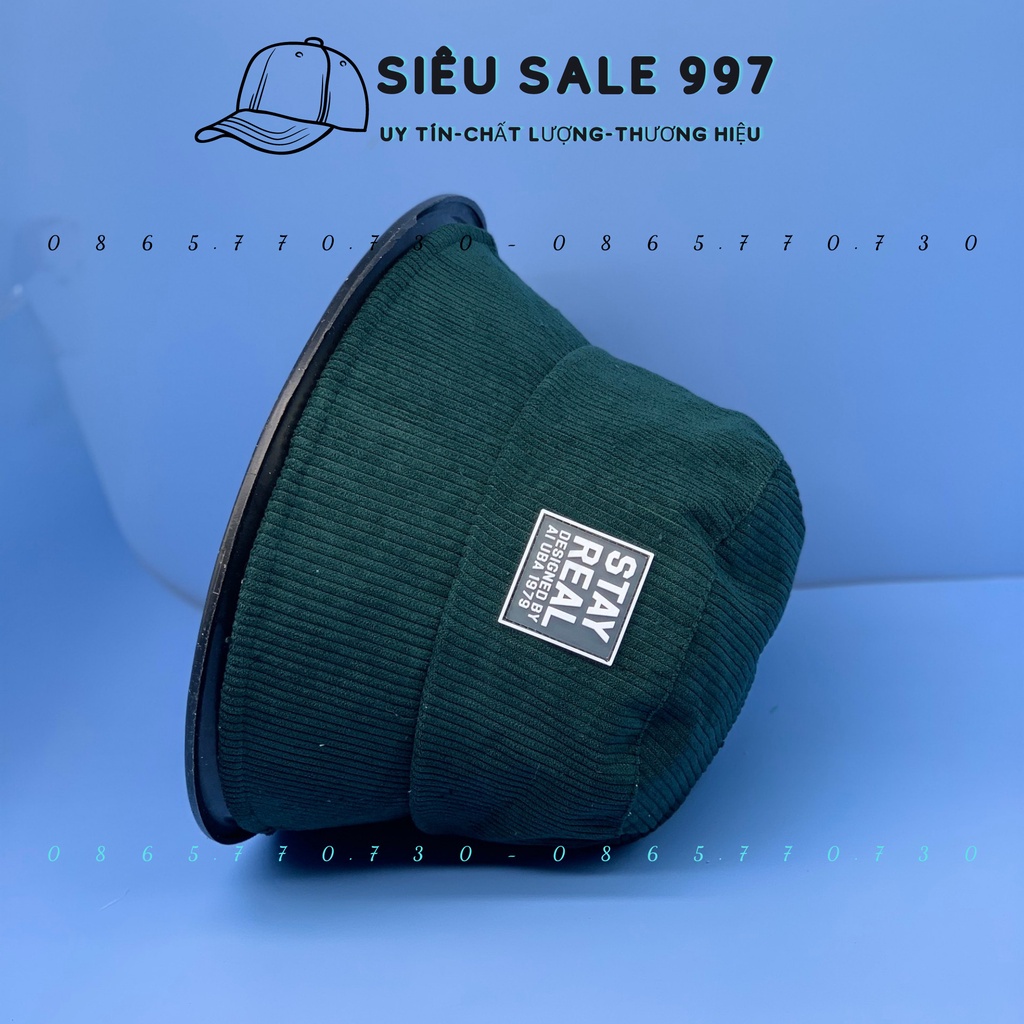 NÓN BO CỤP STAY READ NHUNG GÂN LOGO THỜI TRANG NAM NỮ FORM ĐẸP HÀN QUỐC