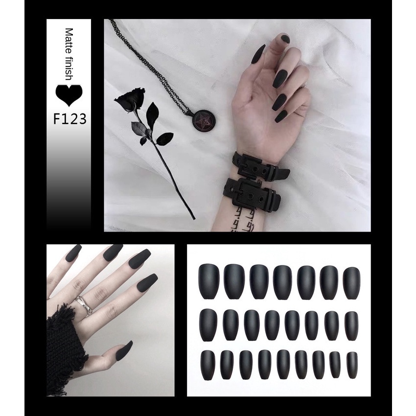 Set of 24 Fashion Colorful False Nails