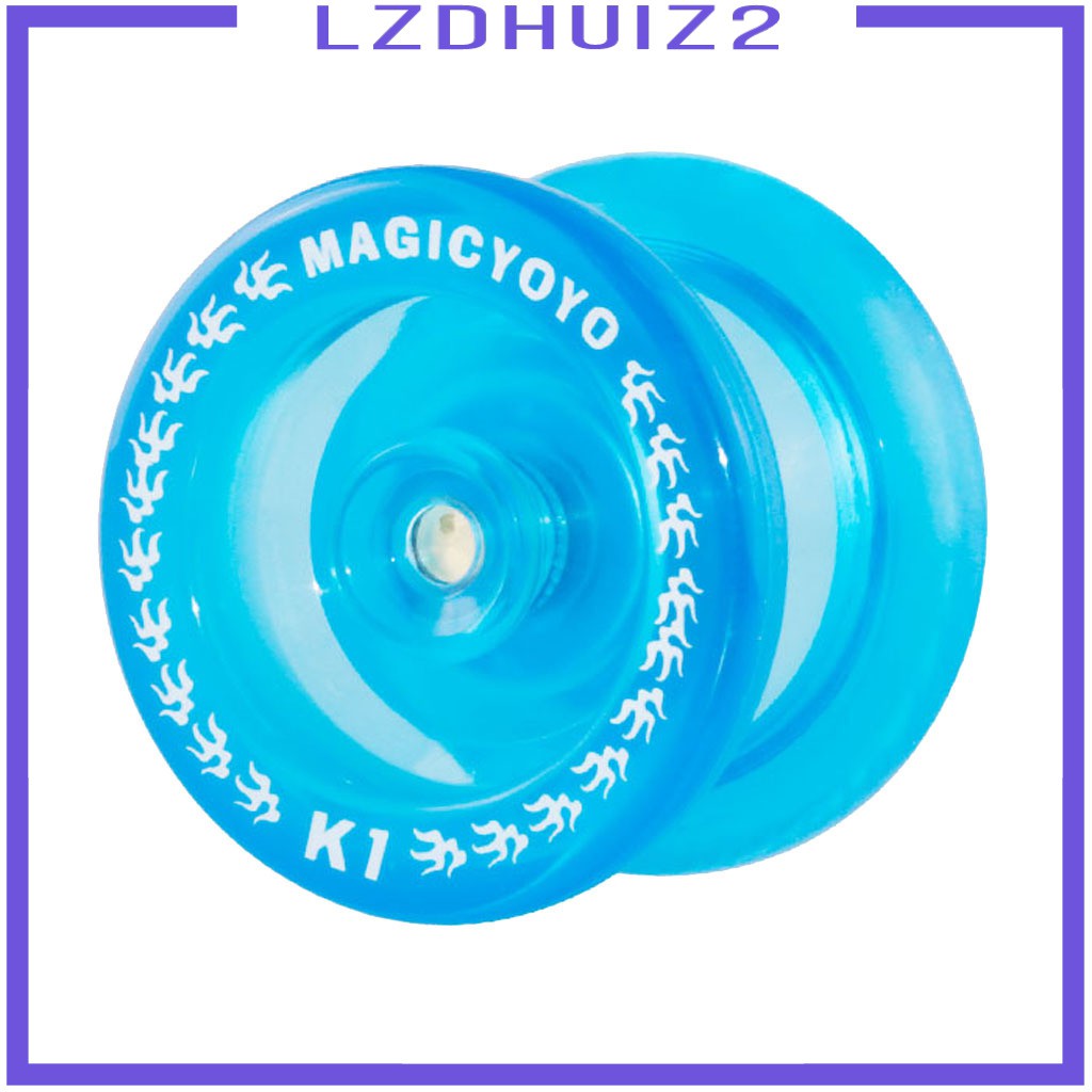 [Lzdhuiz] Vòng Bi Quay Les Fleurs K1 Chuyên Nghiệp YoYo Màu Xanh Dương Trong Suốt Kèm Dây