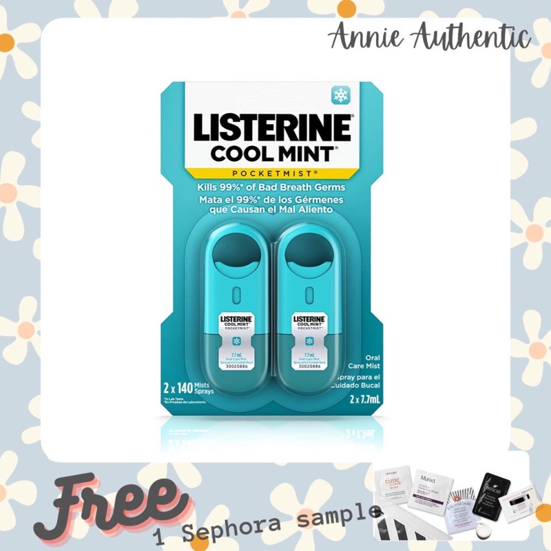 Xịt thơm miệng, diệt khuẩn Listerine 7.7ml x 2