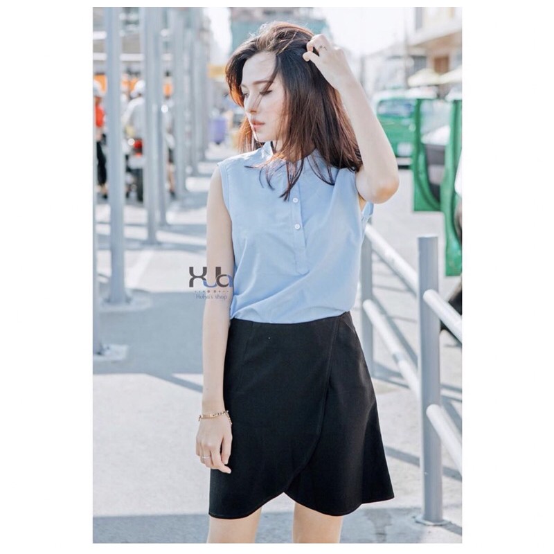 Áo Sơmi Cổ Trụ Vạt Mullet