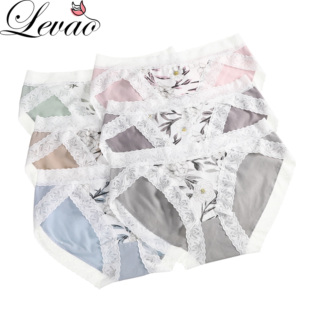 Quần Lót Levao Cotton Không Đường May Thoáng Khí Nhiều Màu Sắc Tùy Chọn Cho Nữ