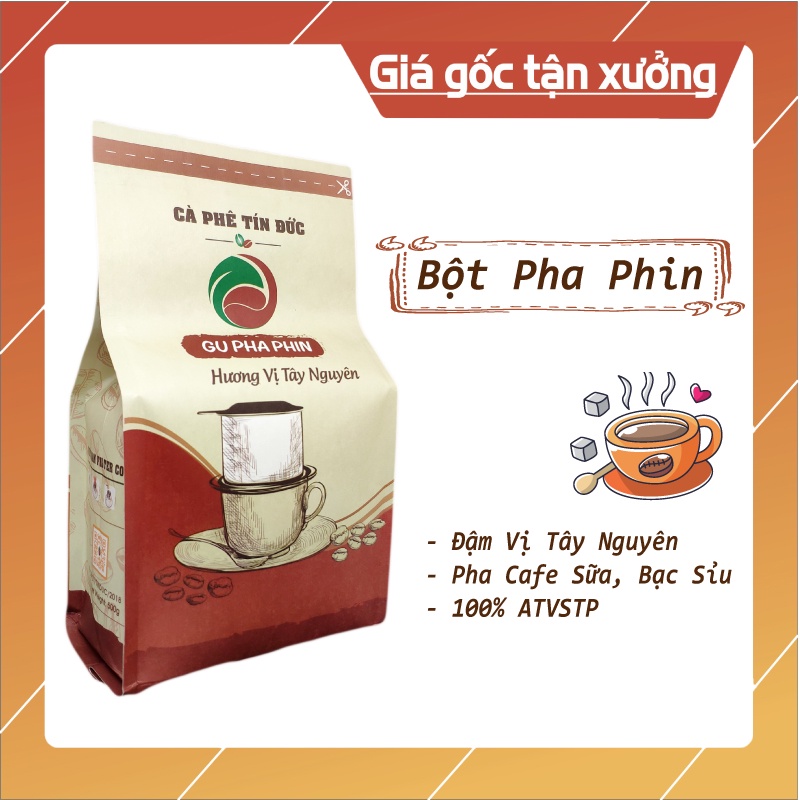 1KG Cà Phê Bột Gu Pha Phin Pleiku, Bột & Hạt Cafe Rang Xay Tín Đức, Gia Lai