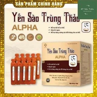 Yến sào trùng thảo Alpha- Bồi bổ cơ thể tăng cường sức đề kháng, giúp ăn ngon (hộp 20 ống *10ml)