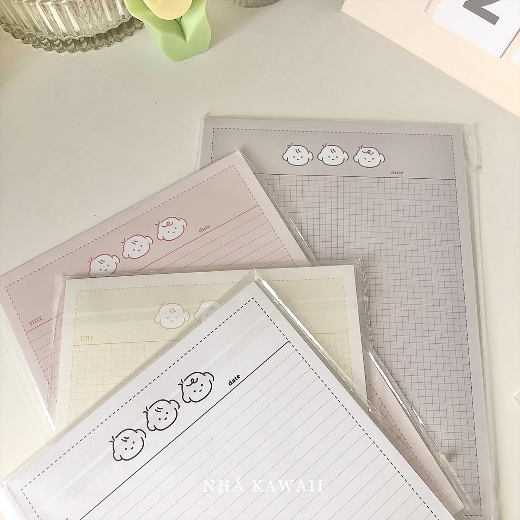 Giấy take note B5 BABY grid/line dùng ghi chép dày 100gsm