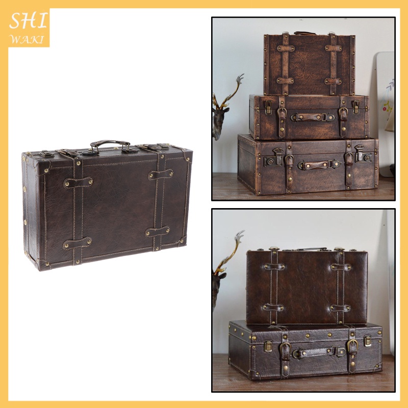 Hộp gỗ kiểu vali có dây hợp thời trang dành cho nam và nữ