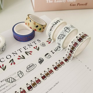 Washi Tape Băng Dán Giấy Minimal Graphic Style Hàn Quốc