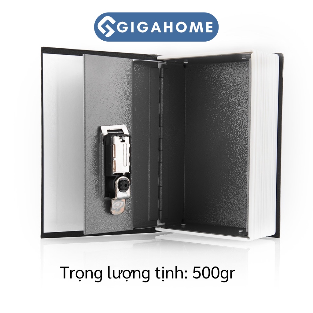 Két Sắt Bảo Mật Hình Quyển Sách GIGAHOME Sử Dụng Chìa Khóa, Cất Giữ Tiền Mặt 3731