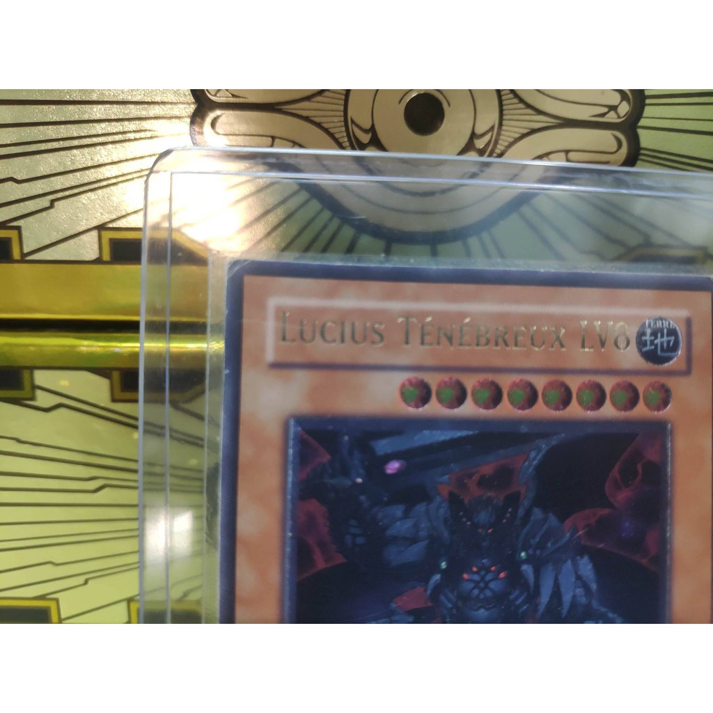 [ Dưa Hấu Yugioh ] Tiếng Pháp - Lá bài thẻ bài Dark Lucius LV8 - Ultimate Rare 1st Edition - Tặng bọc bài nhựa bảo quản