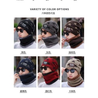 Set mũ và khăn len cao cấp cho nam