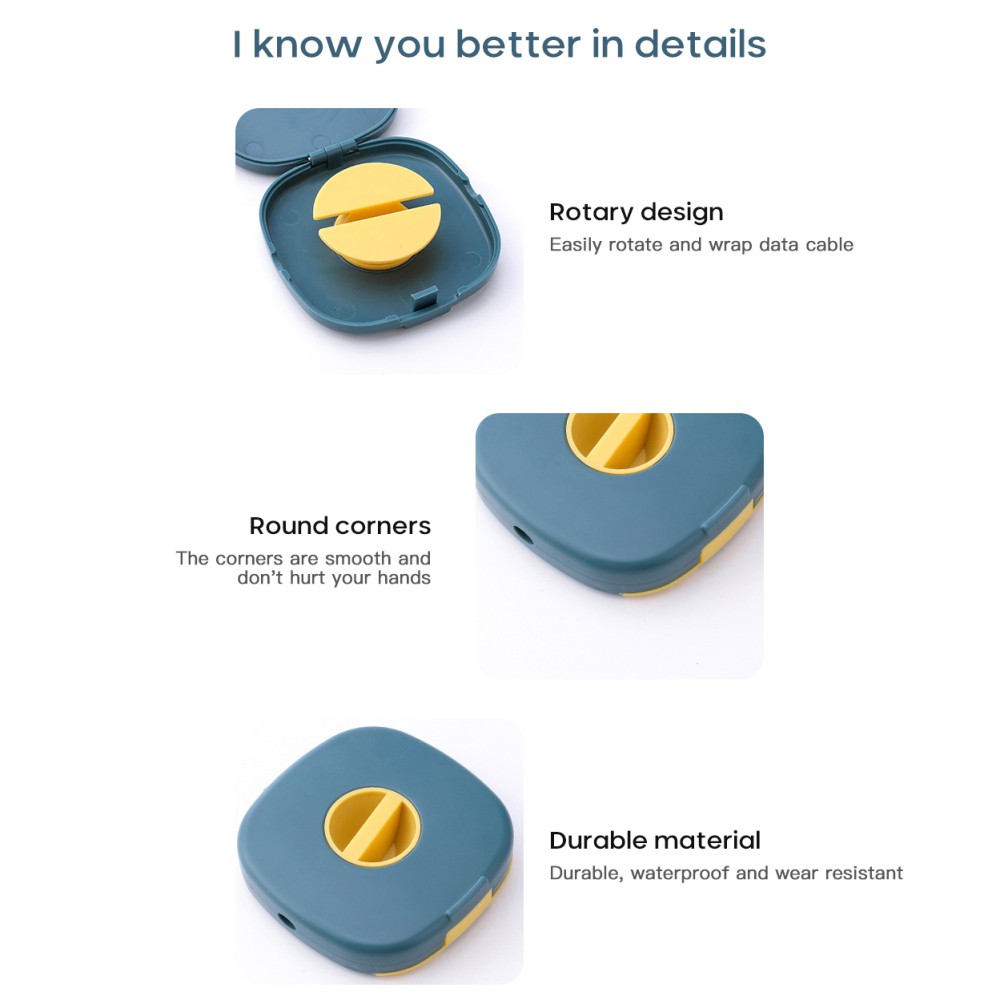 Hộp Đựng Tai Nghe / Cáp Sạc Đa Năng Xoay Được