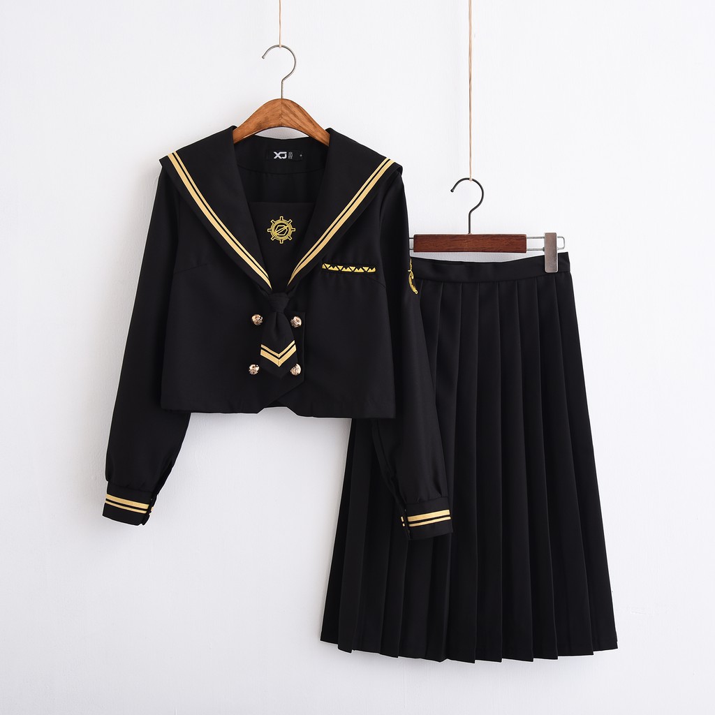 [Order] YAS0220-Đồng phục học sinh Nhật Bản áo thủy thủ+váy xếp li 3