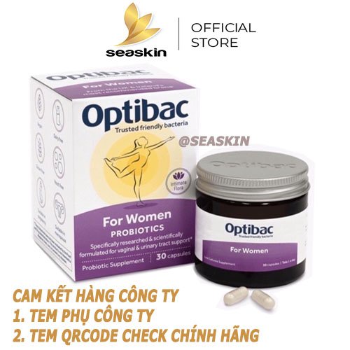 Men vi sinh Optibac tím Optibac for women hàng chính hãng UK hộp 30 viên