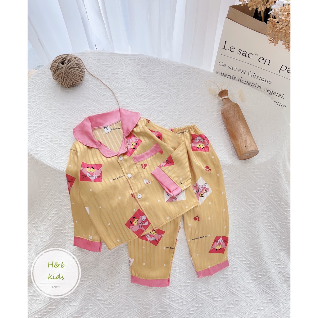 SALE BỘ PIJAMA DÀI TAY CHẤT GẤM THƯỢNG HẢI MỊN MÁT CHO BÉ GÁI(PJMN)