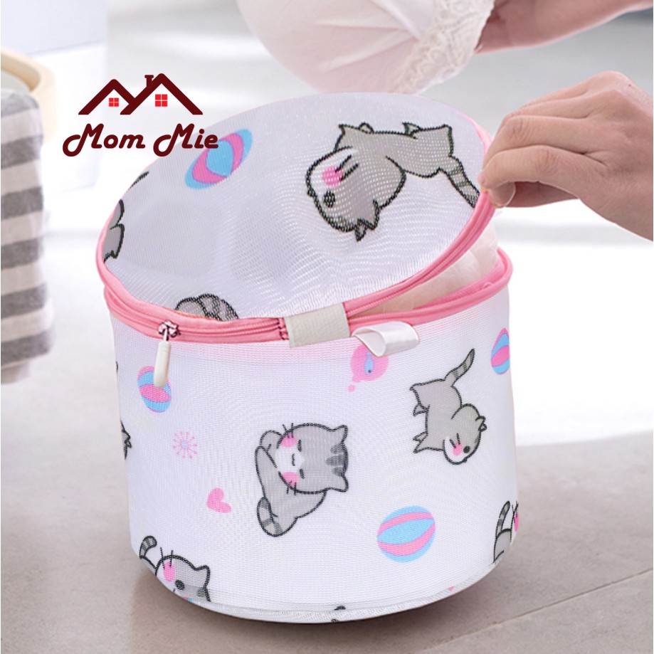 Túi lưới giặt đồ lót 2 lớp Polyester in họa tiết, chống biến dạng đồ lót - K051 - I038