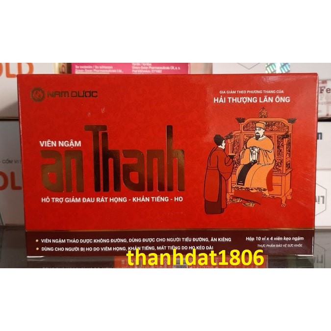 Viên kẹo ngậm an thanh nam dược lẻ 1 vỉ 4 viên