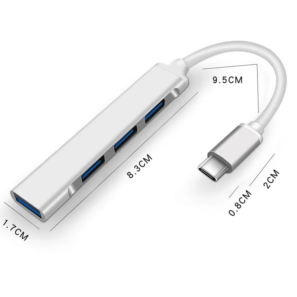 Bộ chia 4 cổng USB Type C MMULCK kỹ thuật số thích hợp cho điện thoại