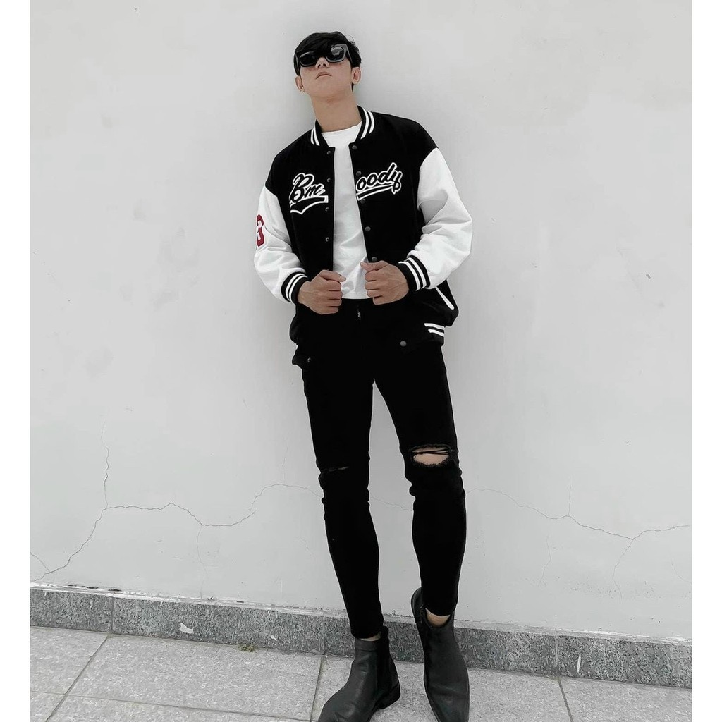 Áo khoác bomber dù BMOODY nam nữ form rộng Unisex 2 lớp Chống Nắng Siêu Hot ulzzang Jacket Bomber Life Unisex