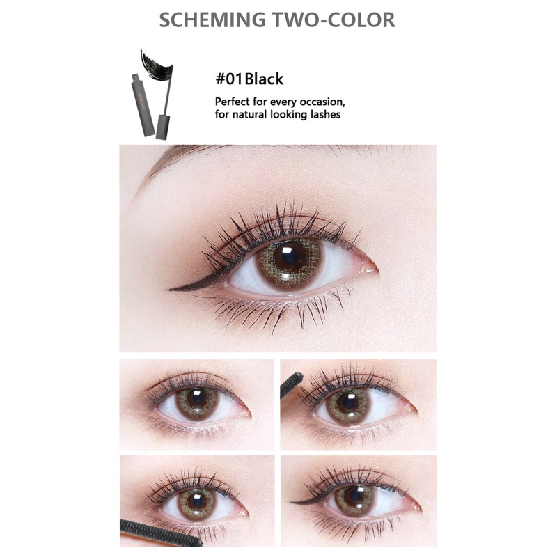 Mascara Chuốt Mi Màu Đen / Nâu Siêu Mịn Giúp Làm Dài Và Làm Dày Lông Mi