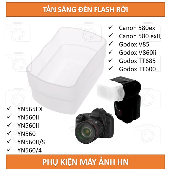 Tản sáng Omni bounce cho đèn flash speedlite