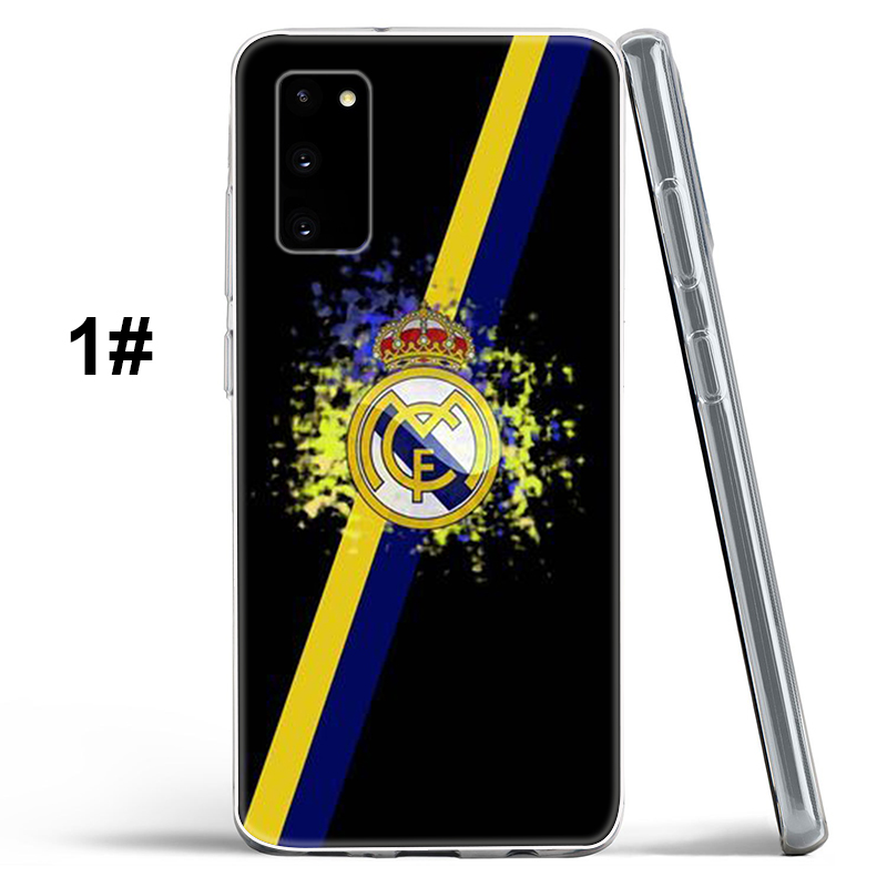 Ốp điện thoại trong suốt in hình đội bóng Real Madrid 92YF cho Samsung A51 A6 A7 A71 A8 A9 J6 M20 M31 2018