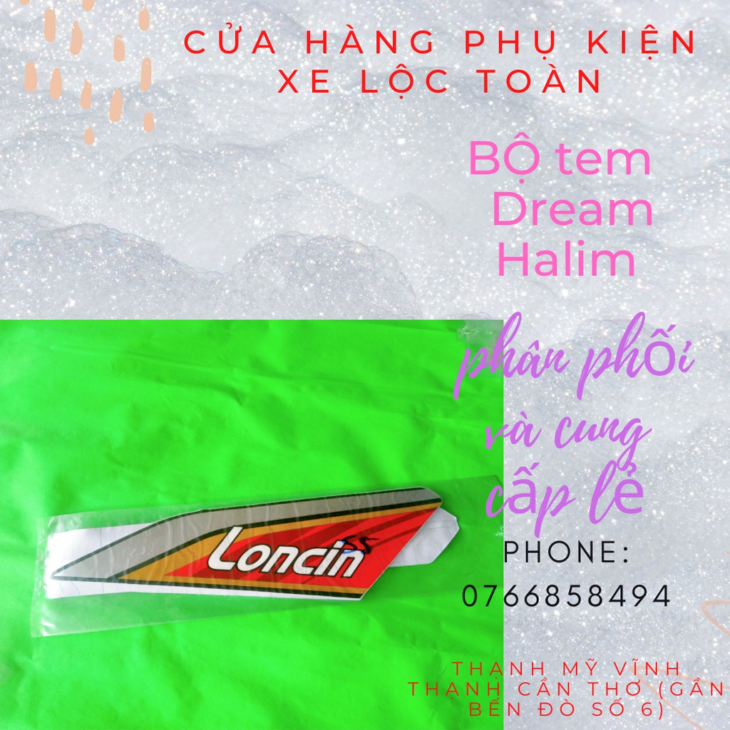 BỘ TEM XE DREAM Loncin