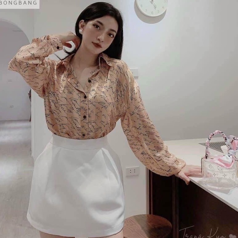 Sỉ áo sơ mi lụa nữ shynstores dài tay họa tiết siêu hot