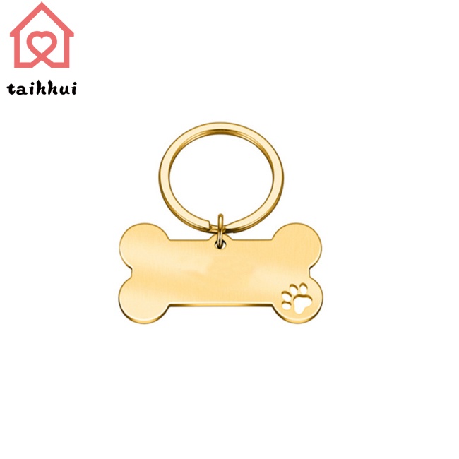 Cá nhân hóa Cổ áo Thẻ ID Vật nuôi Khắc Tên ID Vật nuôi Mèo Con chó Cún con Tag Mặt dây Chìa khóa Vòng khóa Xương Thẻ Phụ kiện Vật nuôi Cửa hàng phụ kiện