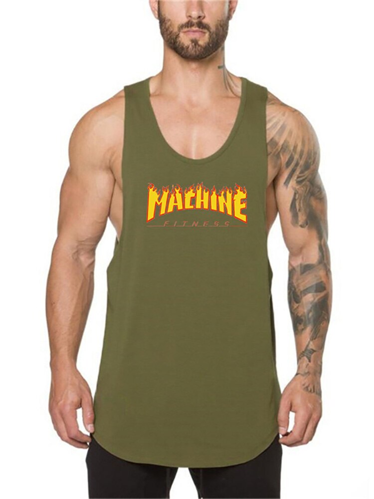 Workout New Fashion Brand Mens Tank Top Vest Mesh Musculation Fitness Singlets Sleeveless Sport Shirt Gym Clothing Bodybuilding