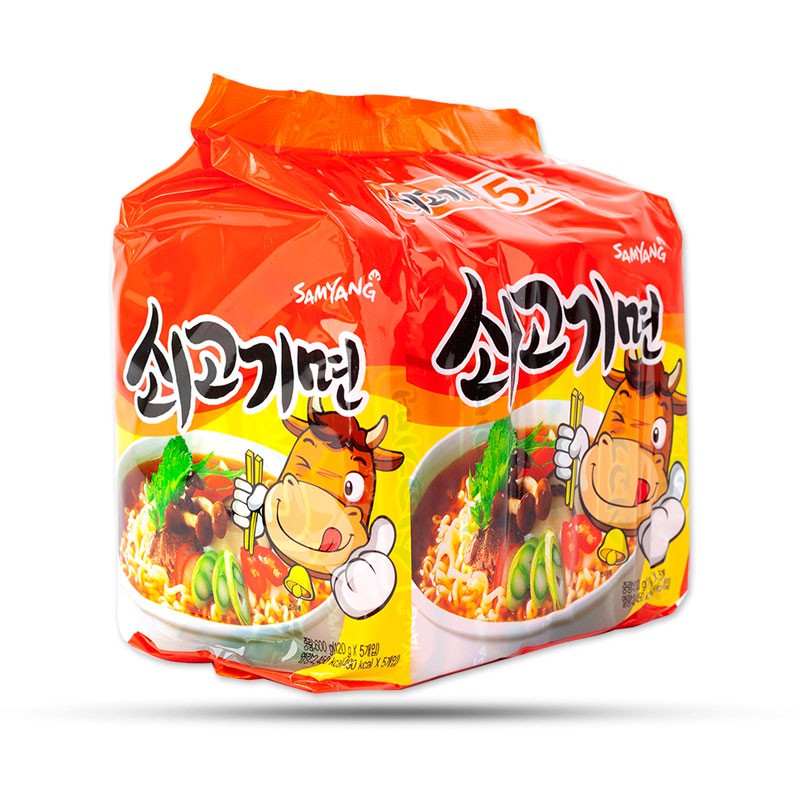 Lốc 5 Gói Mì Bò Samyang Hàn Quốc (120g / Gói)