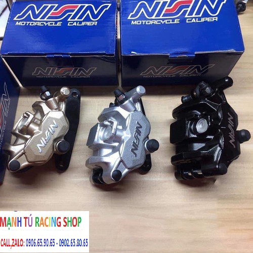 Heo dầu nissin 2 pít indo có hổ trợ pát để gắn nhiều loại xe