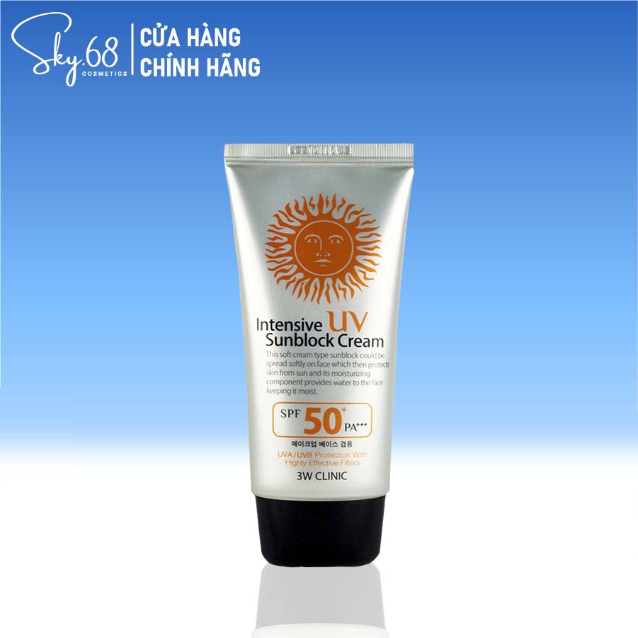 Kem chống nắng bảo vệ da tối ưu 3W Clinic UV Sunblock Cream SPF 50+ PA+++ 70 ml