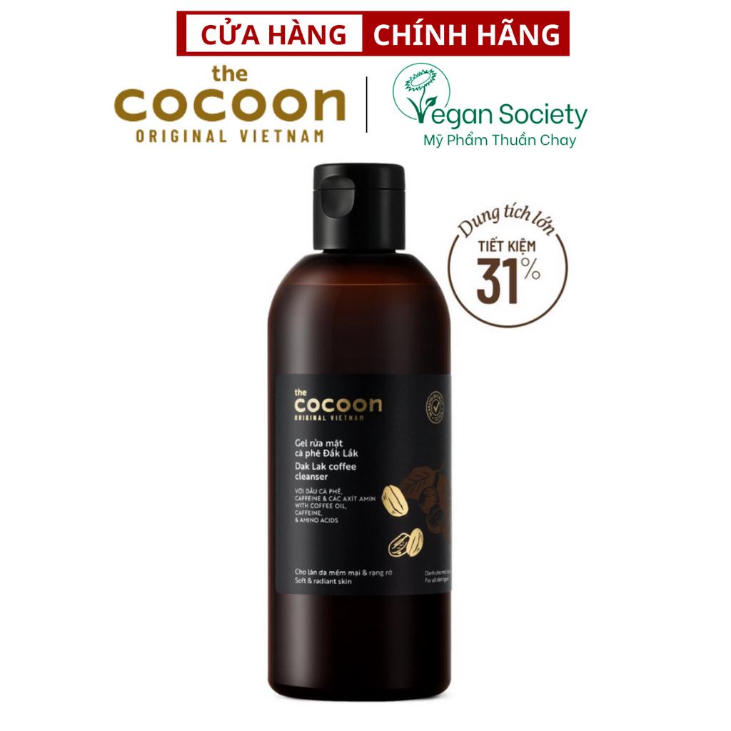 Bigsize - Gel rửa mặt cà phê Đắk Lắk Cocoon cho làn da tươi mới và rạng rỡ 310ml - Mỹ phẩm thuần chay