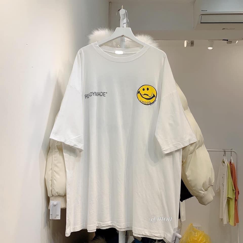 Áo Phông Unisex Tay Lỡ Chất Cotton Su Dành Cho Người Dưới 60kg