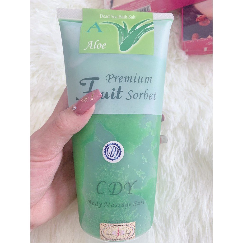 MUỐI TẮM TẨY TẾ BÀO CHẾT CDY PREMIUM FRUIT SORBET BODY MASSAGE SALT 500G CHÍNH HÃNG - 3335