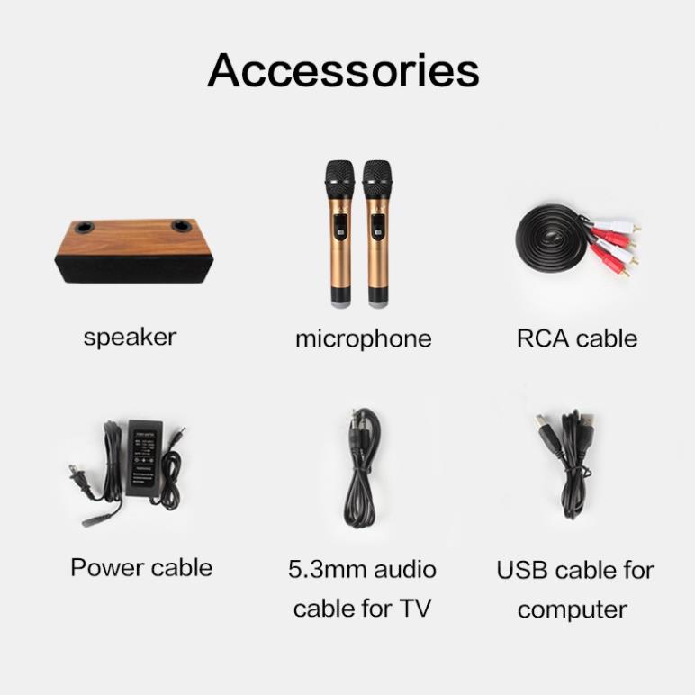 ⚡️CÓ HỎA TỐC⚡️Bộ Loa KARAOKE gia đình Bluetooth  Kèm Micro thép không dây ONTEKCO A300 Siêu trầm cao cấp