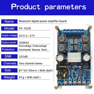 mạch loa bluetooth 50w x2 xy502b
