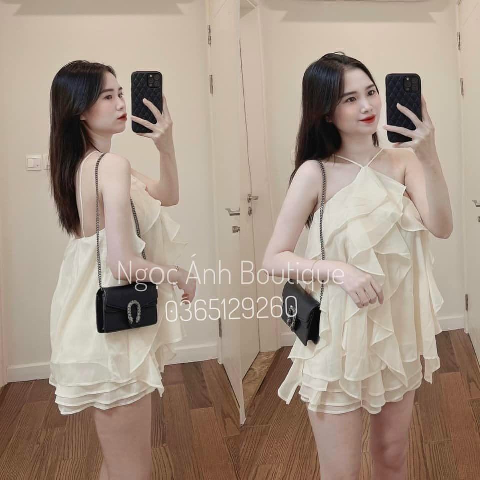 Sét áo yếm hoa tầng Chất Voan Tơ lót lụa xịn xò và quần đùi Chất tuyết mưa dày dặn hàng quảng châu cao cấp