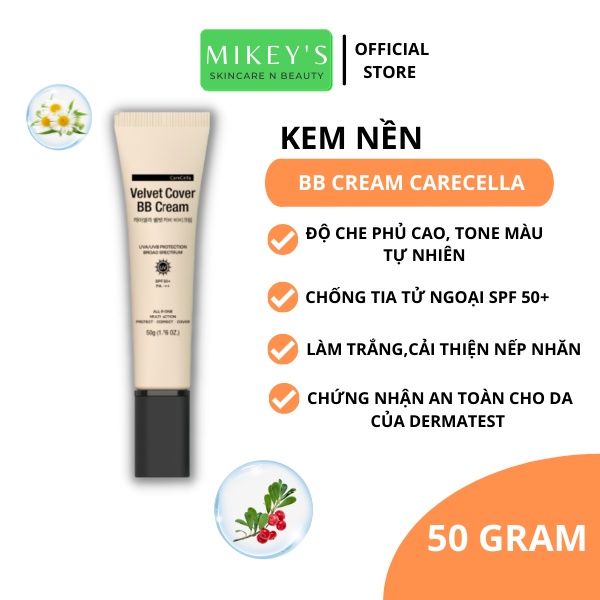 Kem nền CHE KHUYẾT ĐIỂM Carecella Mikeybeauty92 KIỀM DẦU cho da dầu (50 ML)