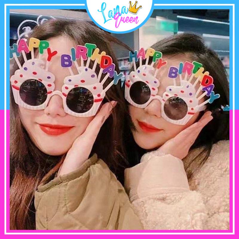 Kính mắt Happy Birthday trang trí bánh sinh nhật, mắt kính Chúc mừng sinh nhật cho bé - LANA QUEEN
