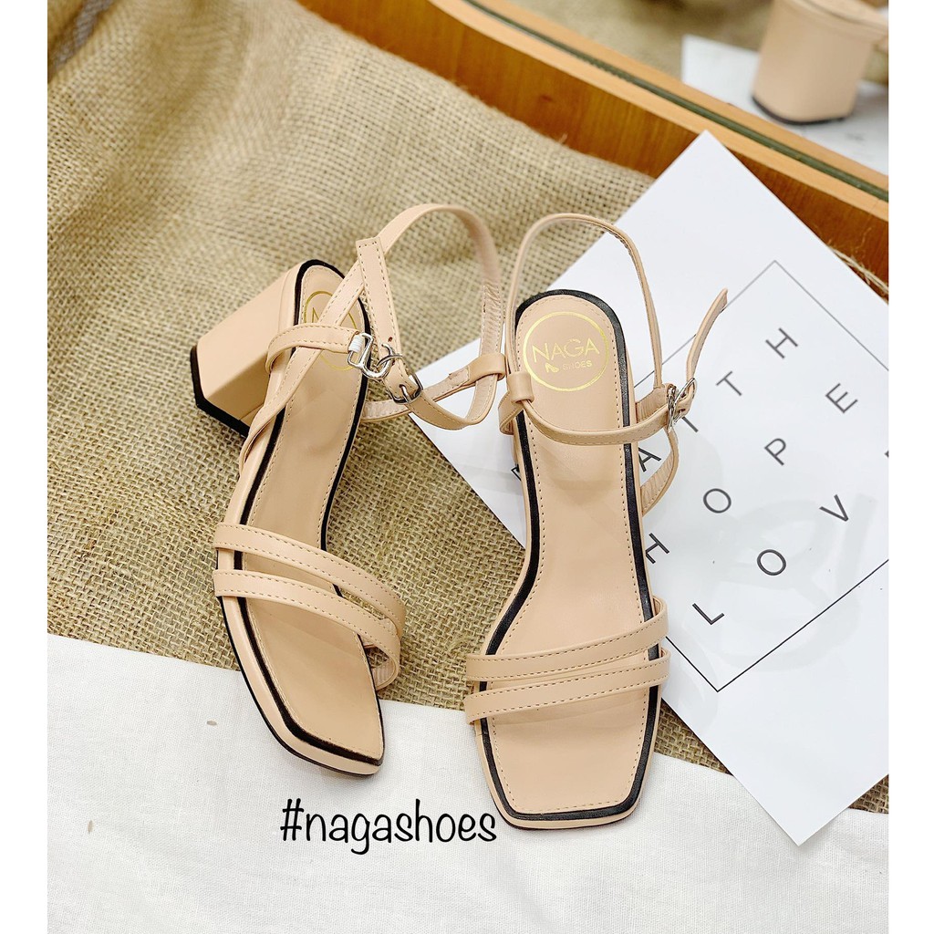 <3 GIÀY CAO GÓT NAGASHOES MŨI VUÔNG 2 QUAI NGANG 5P NAC128 > . new ‼️ . new ! <3 new ⚡ ; * 2021 ¹ NEW hot . ^ '