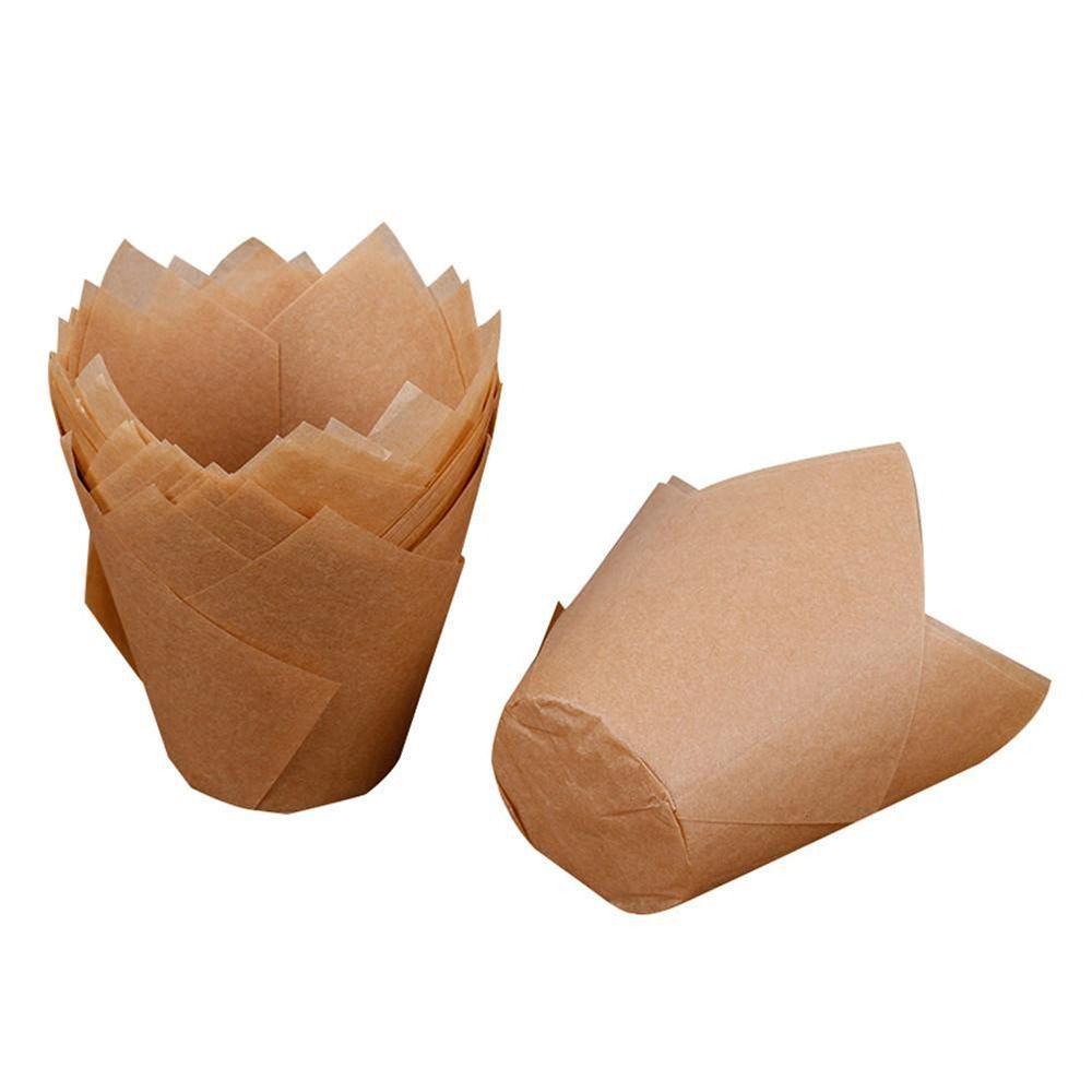 Set 50 Cốc Giấy Tròn Làm Bánh Cupcake